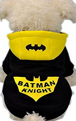 Blancho Cool Batman Black Hoodie for Teddy Poodle, M