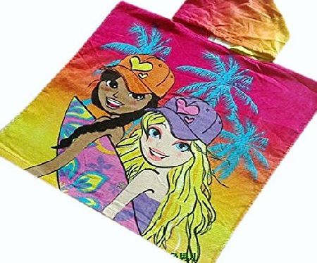 Blancho Lovely Cartoon Series Skateboard Girl Hooded Bath Towel (120*60CM)