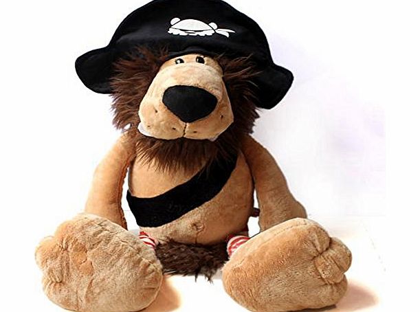 Blancho Plush Doll for Kids Cool Pirate Lion Cute Plush Toy Stuffed Lion (H) 11.8``