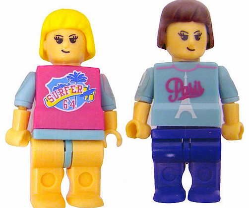 10 Block Figures - Pink