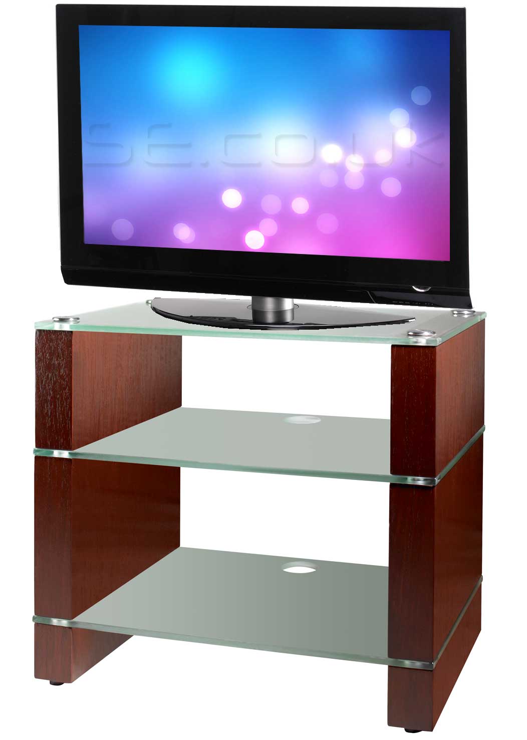 Stax 300 Walnut and Etch Glass TV Stand