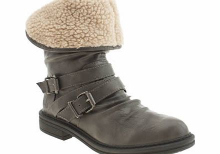 blowfish Grey Fairview Shearling Boots