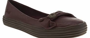 womens blowfish burgundy open flats 1341423260