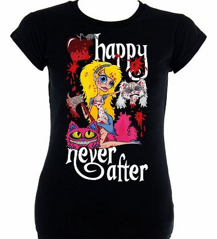 Blue Banana Happy Never After Alice Severed Head T Shirt (Black) - Medium