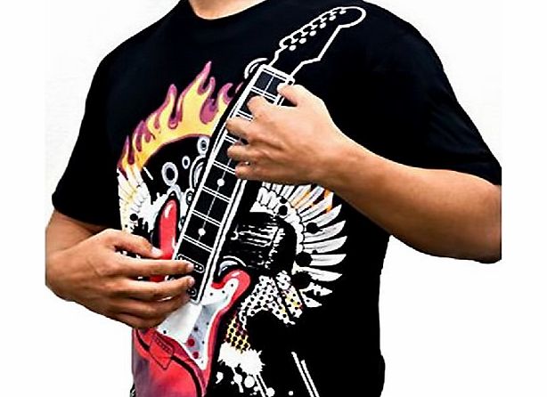 BLUE BD GmbH bd@ Mens Electronic Rock Guitar T-Shirt Equalizer Party Club Disco Eye-Catcher Size XL