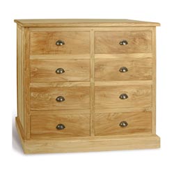 Blue Star - Classic Natural Teak 8 Drawer Chest