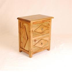 Blue Star - Diamond 2 Drawer Bedside Cabinet