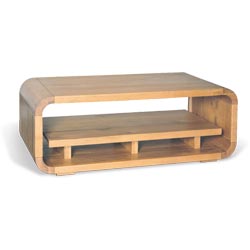 Blue Star - Lounge Oak Coffee Table with Shelf