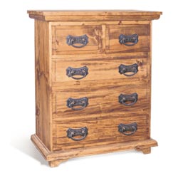 Blue Star - Vintage Pine 5 Drawer Chest