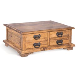 Blue Star - Vintage Pine 8 Drawer Coffee Table