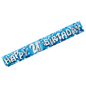 Holographic 21st Birthday Banner