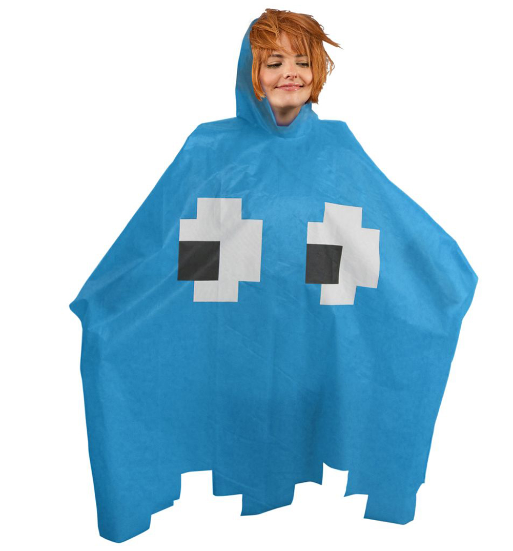 Blue Retro Arcade Poncho