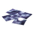 Blue Squares Bath Runner