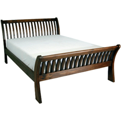 - Seville Walnut Sleigh Bedstead