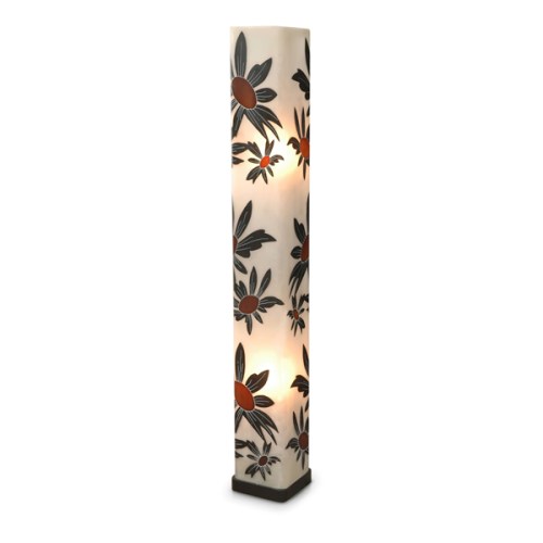 Red Flower Square Floor Lamp