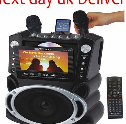 BLUELASER ``Karaoke GF829 Portable DVD/CDG/MP3G/CD Karaoke Machine  300 tracks   2 Microphone  7``colour screen``