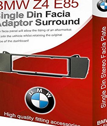 Z4 E85 stereo radio Facia Fascia adapter panel plate trim CD surround Single