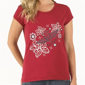 Womens Snowball T-Shirt Wine