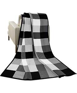 Bocasa Supersoft Checked Throw - Black