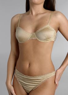 Bodas Gold Ruffle underwired bra