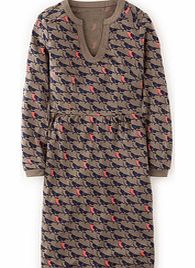 Alicia Dress, Light Khaki Painted Bird 34400606