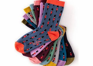 Boden Ankle Socks, Multi Spot,Multi Stripe,Soldier