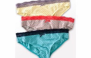 Boden Bikini Knickers, Multi Stripe,Multi Little Spot