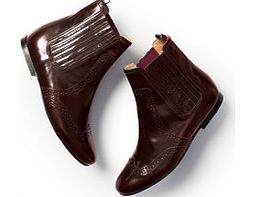 Boden Brogued Chelsea Boot, Claret 34215806