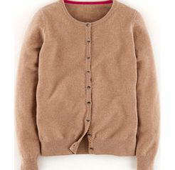 Cashmere Crew Neck Cardigan, Brown,Grey 34249169