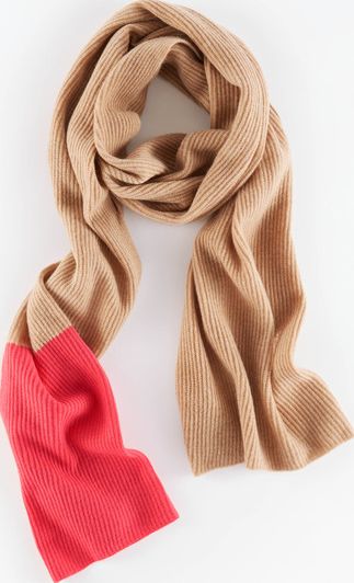 Boden Cashmere Scarf Caramel Melange/Coral Reef Boden,