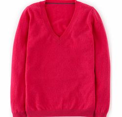 Cashmere V-neck Jumper, Orchid