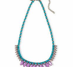 Boden Colourblock Necklace, Sulphur,Fountain,Light