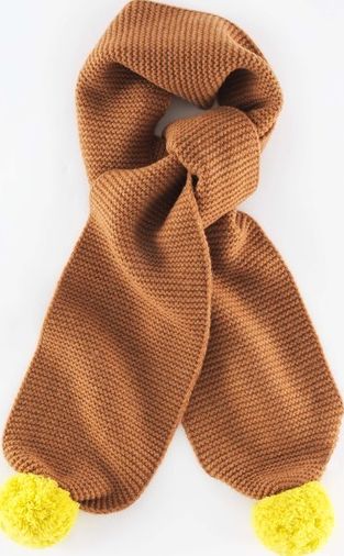 Boden Cosy Scarf Dark Caramel/Chartreuse Boden, Dark