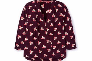 Boden Drapey Wrap Blouse, Purple,White 34843979