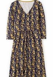 Elena Dress, Citronelle/Navy Print,Praline Geo