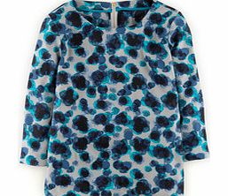 Eliza Top, Blue Watercolour Spot,Navy Abstract