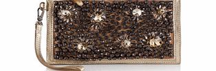 Embellished Clutch, Gold,Black 34228924