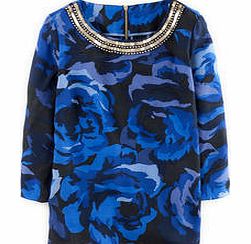 Embellished Eliza Top, Red,Blue Painted