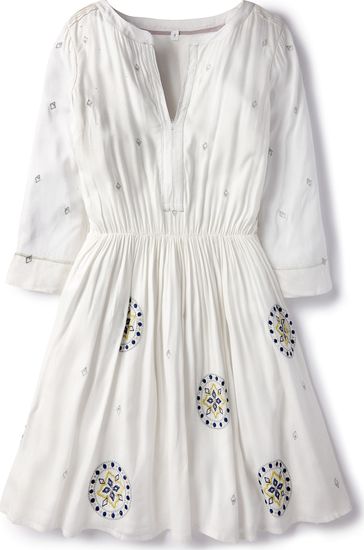Boden, 1669[^]34964643 Embroidered Festival Dress Ivory Boden, Ivory