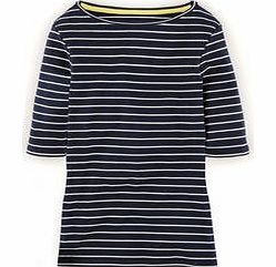 Essential Boatneck, Navy/Ivory 34849323