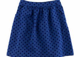 Flock Spot Ponte Skirt, Black,Blue 34461079