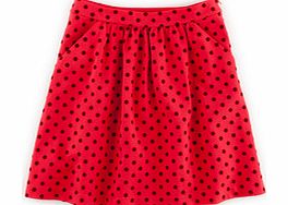 Flock Spot Ponte Skirt, Red 34432625