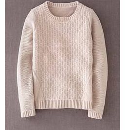 Mixed Stitch Jumper, Cream 33674805