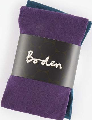 Boden Opaque Tights Dark Purple/Seaweed Boden, Dark