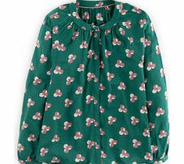 Boden Paris Blouse, White,Green,Purple,Black and