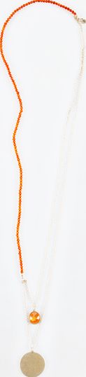 Boden Pretty Bead Necklace Gold/Bright Orange Boden,