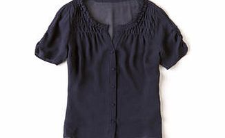 Boden Pretty Georgette Blouse, Blue,Navy Shadow Print