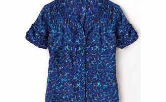 Boden Pretty Georgette Blouse, Navy Bloom,Pink Shadow