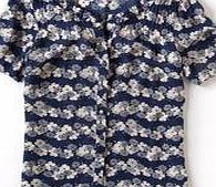 Boden Pretty Georgette Blouse, Navy Shadow Print