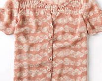 Pretty Georgette Blouse, Pink Shadow Flower